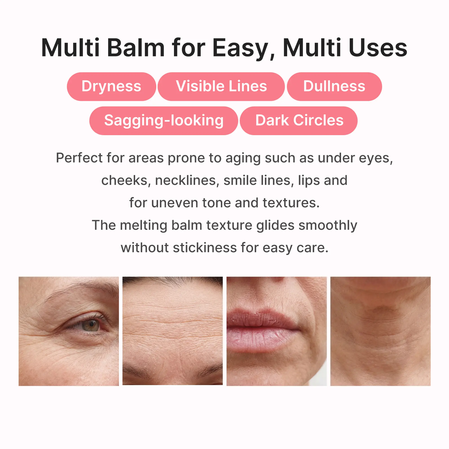 LOVILDS PDRN & Pink Collagen Solid Serum Multi-Stick | All-In-One Anti-Aging Volume Treatment for Face, Eyes & Neck