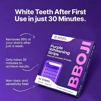 Purple Teeth Whitening Strips | Fast, Gentle & Peroxide-Free Whitening