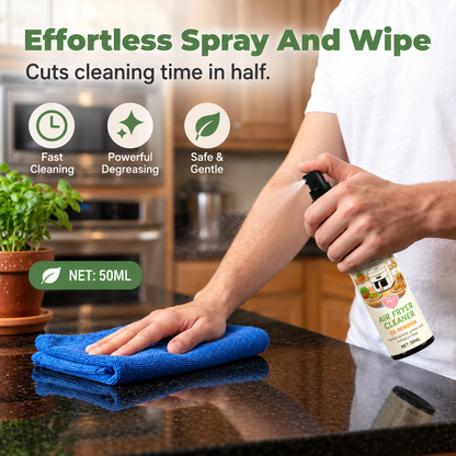 🔥Limited Time Promotion 50% OFF🔥2-in-1 Air Fryer Cleaner and Degreaser Spray-50ml+Towel