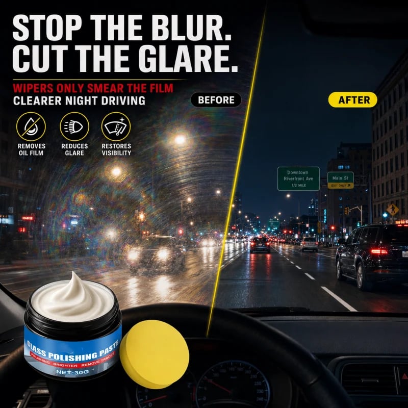🔥Limited Time Promotion 50% OFF🔥Car Glass Oil Film Remover Paste
